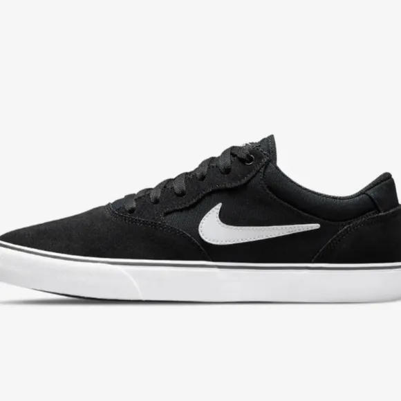 Nike Skate SB CHRON 2 Men's Black Logo Casual Shoes DM3493-001 Size 11.5 Suede