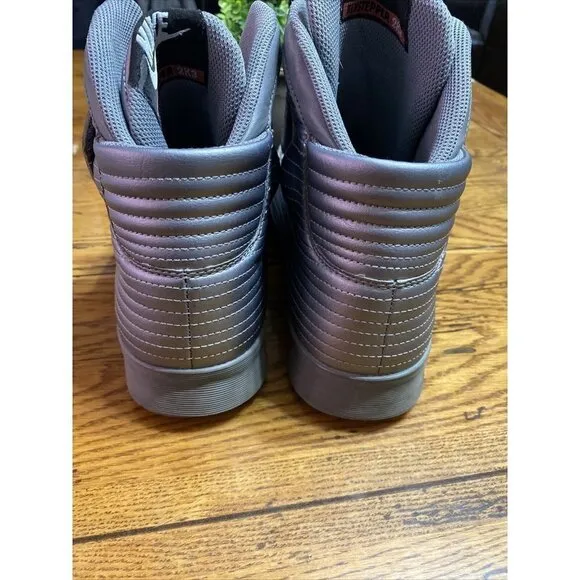 NIKE Sneakers Gray Metallic Quilted Leather Flystepper 2K3 Mens Size 10.5 644576