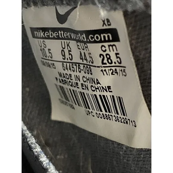 NIKE Sneakers Gray Metallic Quilted Leather Flystepper 2K3 Mens Size 10.5 644576