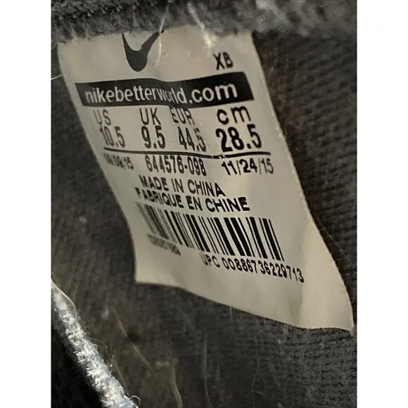 NIKE Sneakers Gray Metallic Quilted Leather Flystepper 2K3 Mens Size 10.5 644576