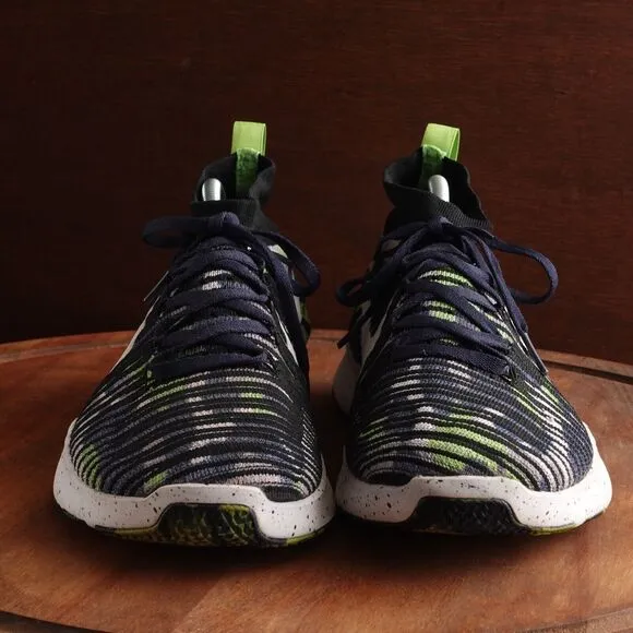 Nike Sneakers Mens Size 9.5 Blue Free Train Force Flyknit Seahawks 840299-400