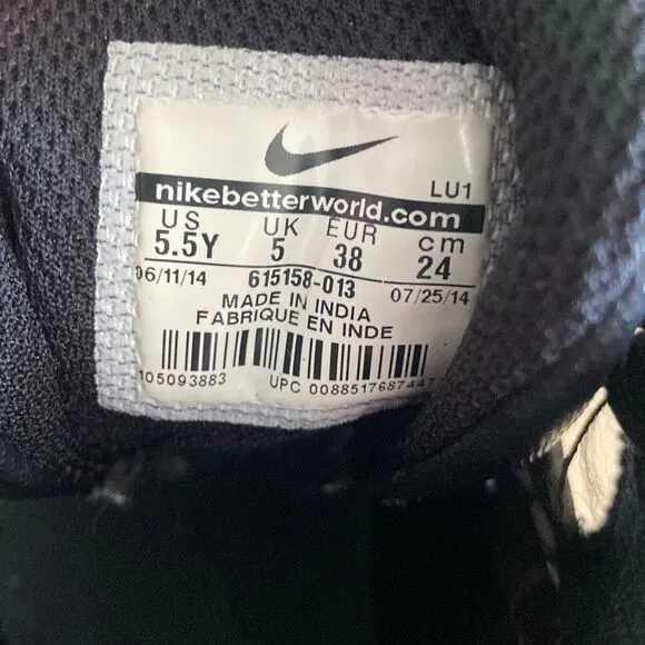 Nike Son of Force Mid 615158-013 Black Gray Basketball Shoes Youth Boys Size 5.5