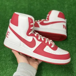 Nike Terminator High Mens Casual Sneaker Shoes White Red FJ4454-100 VNDS Size 13