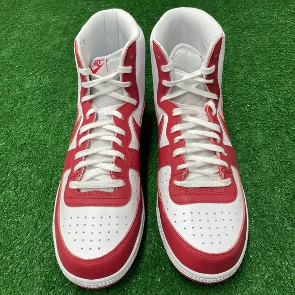 Nike Terminator High Mens Casual Sneaker Shoes White Red FJ4454-100 VNDS Size 13