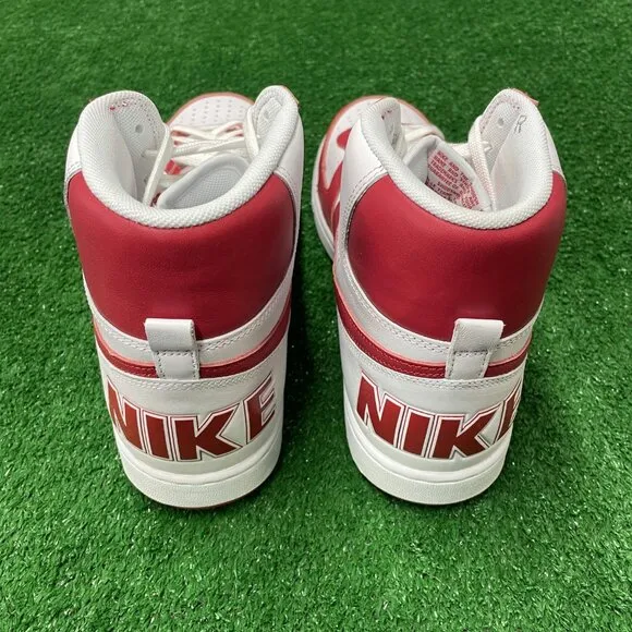Nike Terminator High Mens Casual Sneaker Shoes White Red FJ4454-100 VNDS Size 13