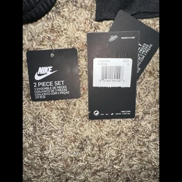 Nike Toddle (Girl’) V Day Tricot Logo Tape Black Jacket &amp; Sweats Tracksuit