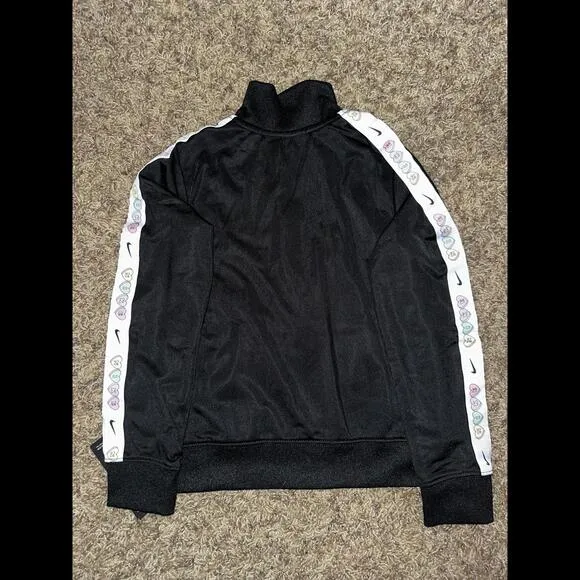 Nike Toddle (Girl’) V Day Tricot Logo Tape Black Jacket &amp; Sweats Tracksuit