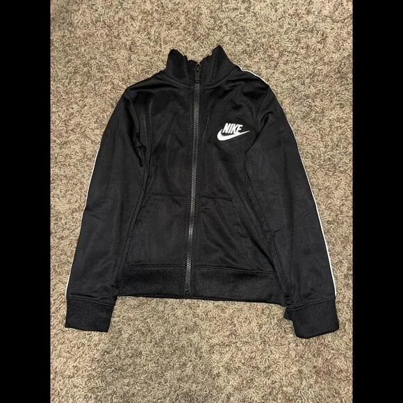 Nike Toddle (Girl’) V Day Tricot Logo Tape Black Jacket &amp; Sweats Tracksuit