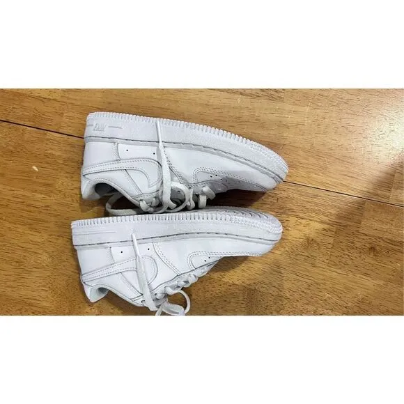 Nike Unisex Kids Lace Up Low Top Air Force 1 PS Sneaker Shoes White Size 12