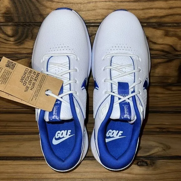 Nike Victory Pro 3 Golf Shoes Mens 6.5 White Hyper‎ Royal Blue DV6800-140 NEW