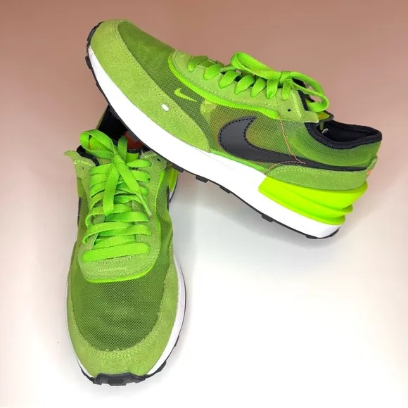 Nike Waffle One Electric Green Shoes/Sneakers DC0481-300-  Kids 7Y Running