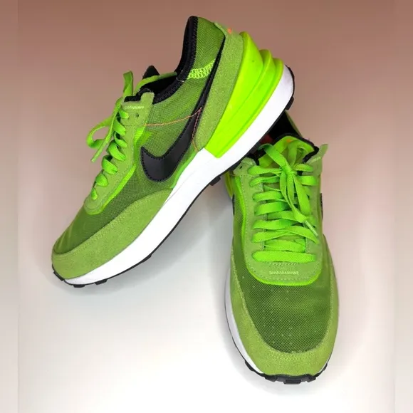 Nike Waffle One Electric Green Shoes/Sneakers DC0481-300-  Kids 7Y Running