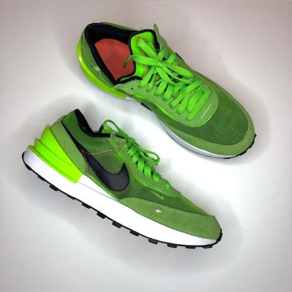 Nike Waffle One Electric Green Shoes/Sneakers DC0481-300-  Kids 7Y Running