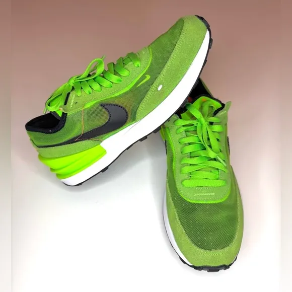 Nike Waffle One Electric Green Shoes/Sneakers DC0481-300-  Kids 7Y Running