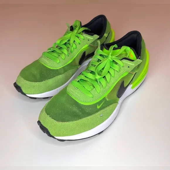 Nike Waffle One Electric Green Shoes/Sneakers DC0481-300-  Kids 7Y Running