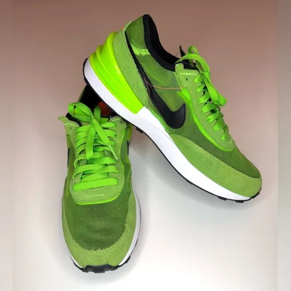 Nike Waffle One Electric Green Shoes/Sneakers DC0481-300-  Kids 7Y Running