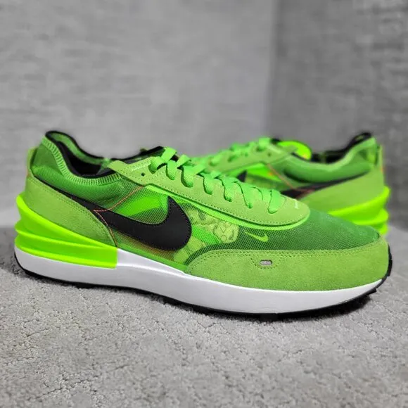 Nike Waffle One Men's Size 15 Electric Green Black Running Sneakers DA7995-300