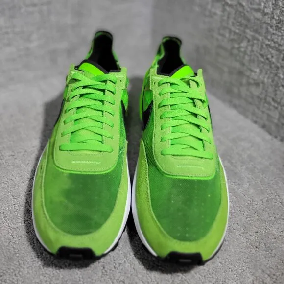 Nike Waffle One Men's Size 15 Electric Green Black Running Sneakers DA7995-300