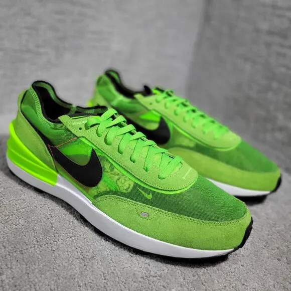 Nike Waffle One Men's Size 15 Electric Green Black Running Sneakers DA7995-300