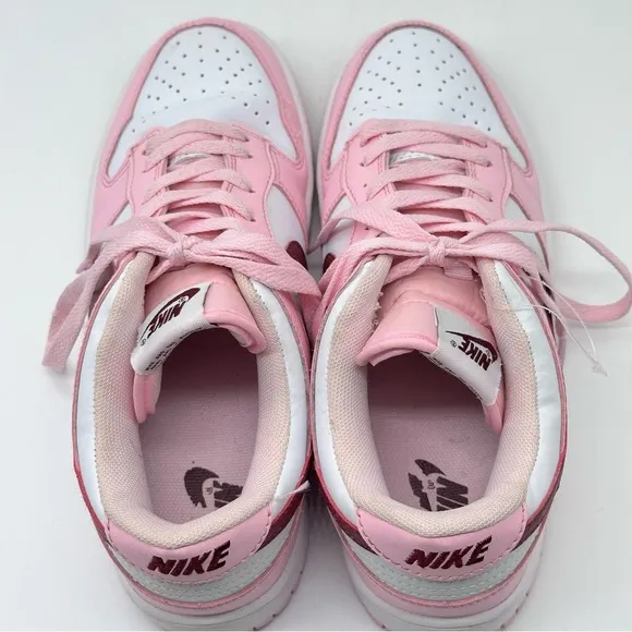 Nike Women’s Dunk Low Pink Red White Shoes Sneakers size 9