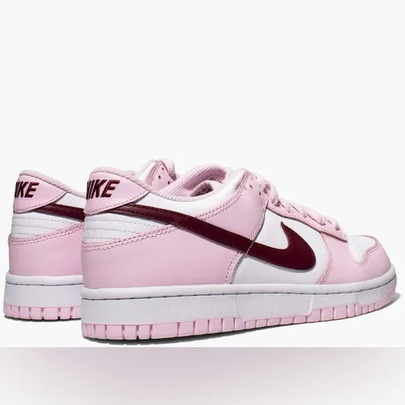 Nike Women’s Dunk Low Pink Red White Shoes Sneakers size 9