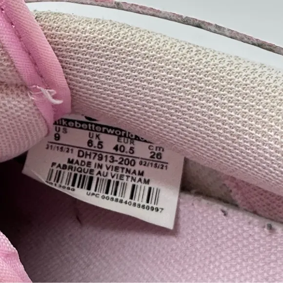 Nike Women’s Dunk Low Pink Red White Shoes Sneakers size 9