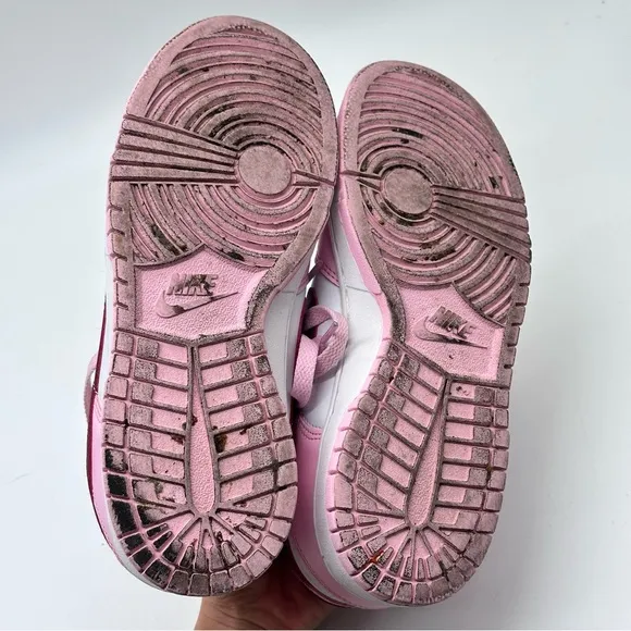 Nike Women’s Dunk Low Pink Red White Shoes Sneakers size 9