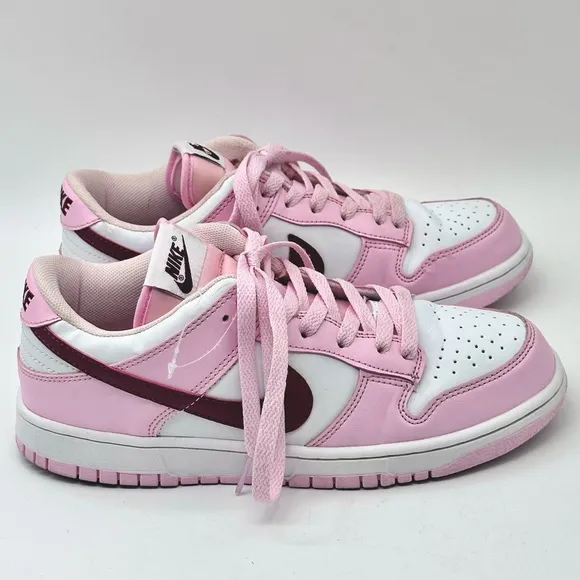 Nike Women’s Dunk Low Pink Red White Shoes Sneakers size 9