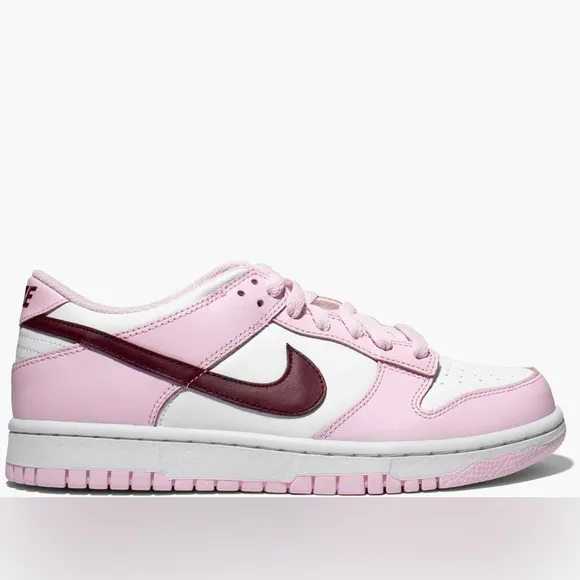 Nike Women’s Dunk Low Pink Red White Shoes Sneakers size 9