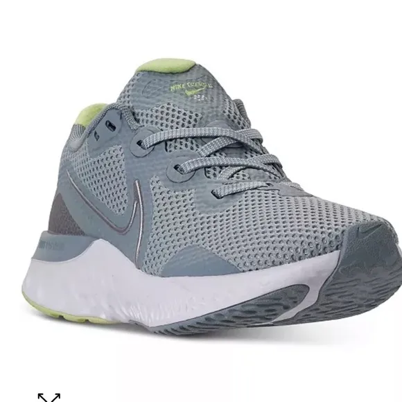 Nike Women's Renew Running Sneakers Gray Size 7 Gray light green white