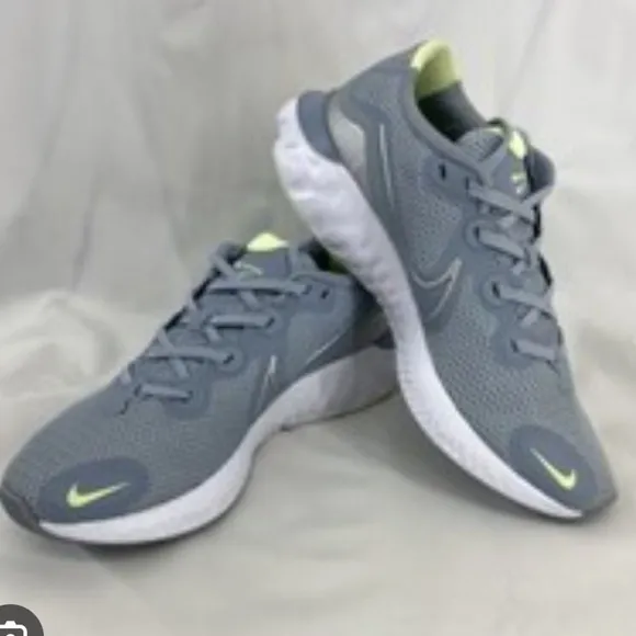 Nike Women's Renew Running Sneakers Gray Size 7 Gray light green white