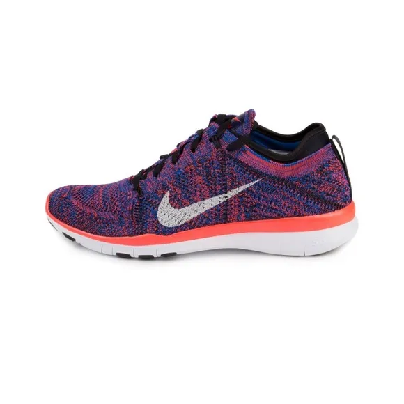 Nike Womens WMNS Free TR Flynkit Black/White/Racer Blue-Crimson 718785-002