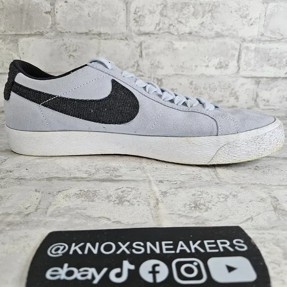 Nike Zoom Blazer Low SB Hydrogen Blue Denim 864347 401 Men's Size 10.5
