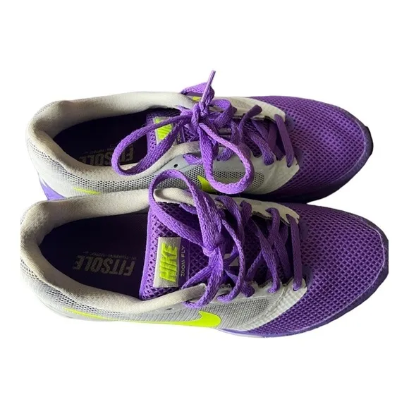 Nike Zoom Fly Women Pro Running Training Neon Purple Sneakers Size 7.5