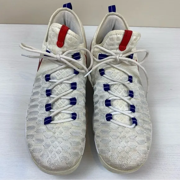 Nike Zoom KD9 Kevin Durant Red White Blue Sneakers Mens Size 12 Shoes