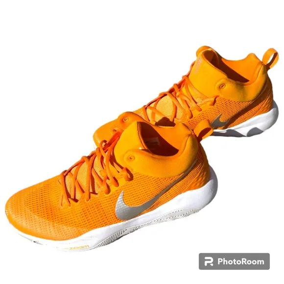 Nike Zoom Rev Men's Basketball Shoes Orange Blaze sz 16