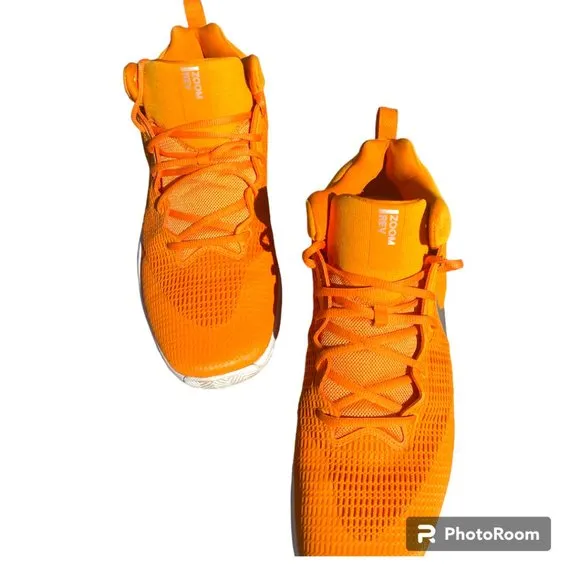 Nike Zoom Rev Men's Basketball Shoes Orange Blaze sz 16