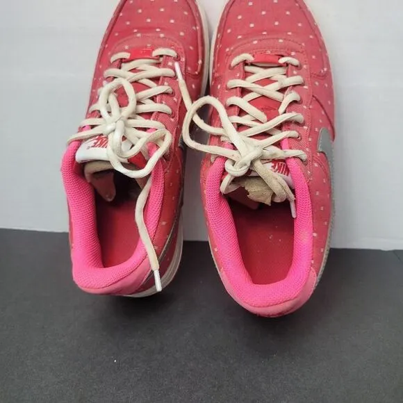Nike Air Force 1 Low Pink Polka Dot Shoes Sneakers Size 7