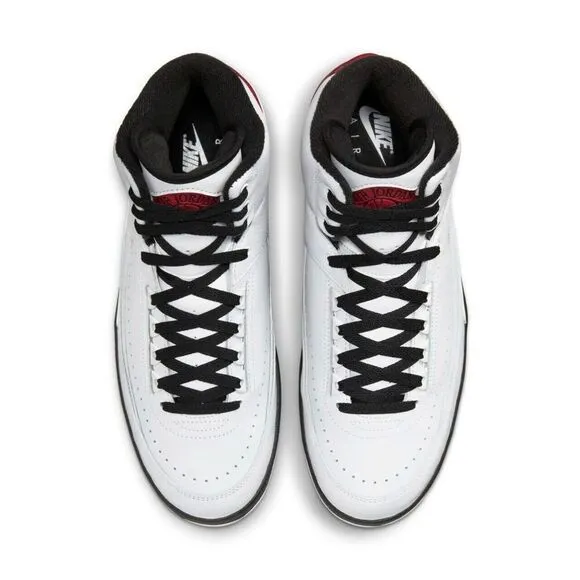 Nike Air Jordan 2 'Chicago' DX2454-106 Men's 5 White Leather Casual Shoes EFAS43