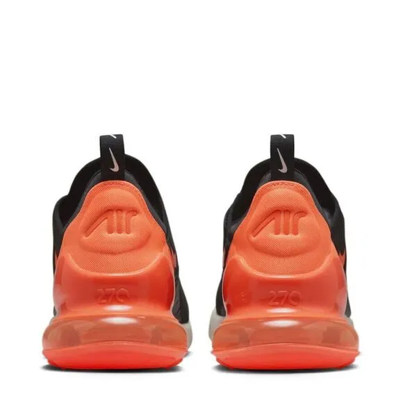 Nike Air Max 270 AH8050-030 Sneakers Men Black Total Orange Running Shoes TF2324