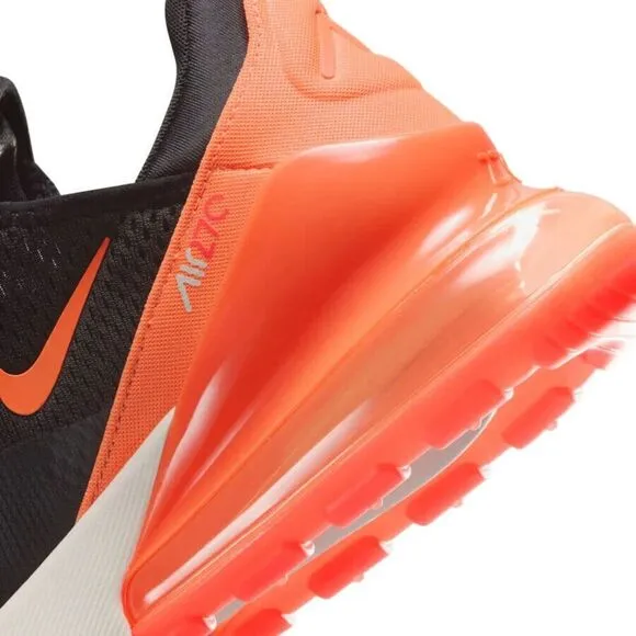 Nike Air Max 270 AH8050-030 Sneakers Men Black Total Orange Running Shoes TF2324