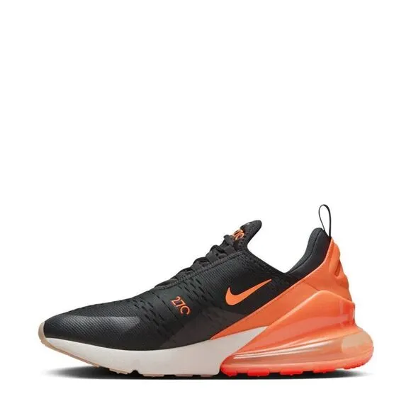 Nike Air Max 270 AH8050-030 Sneakers Men Black Total Orange Running Shoes TF2324