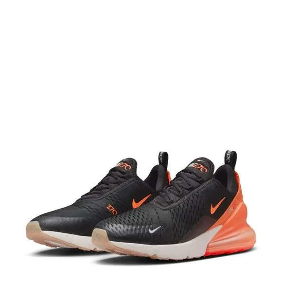 Nike Air Max 270 AH8050-030 Sneakers Men Black Total Orange Running Shoes TF2324
