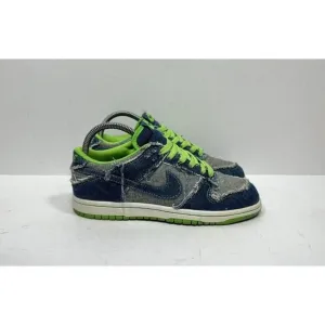 Nike Dunk Low Denim Hulk 2004 Size 5Y 304874-444 Shoes Sneakers Blue Green