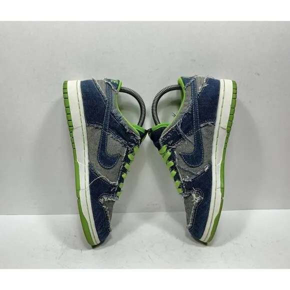 Nike Dunk Low Denim Hulk 2004 Size 5Y 304874-444 Shoes Sneakers Blue Green