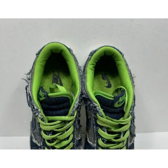 Nike Dunk Low Denim Hulk 2004 Size 5Y 304874-444 Shoes Sneakers Blue Green