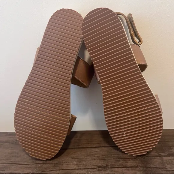 Nisolo Women's Tan Leather 'Flatform' Sandals Size 8.5
