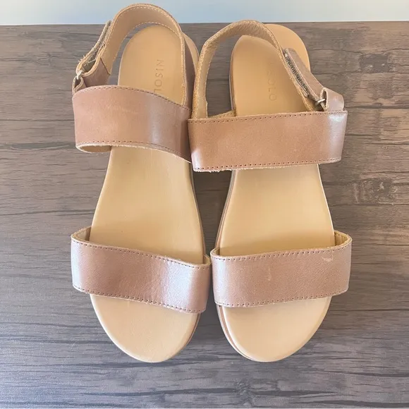 Nisolo Women's Tan Leather 'Flatform' Sandals Size 8.5