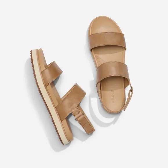 Nisolo Women's Tan Leather 'Flatform' Sandals Size 8.5