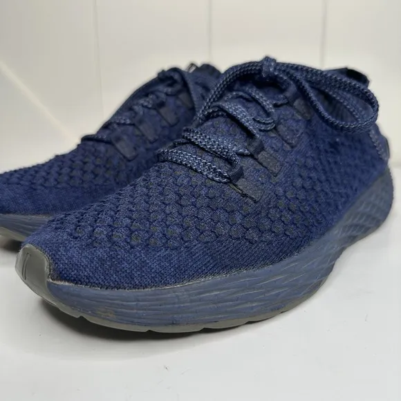 No Bull Midnight Navy Diamond Knit Running Sneakers Shoes Men's Size 12